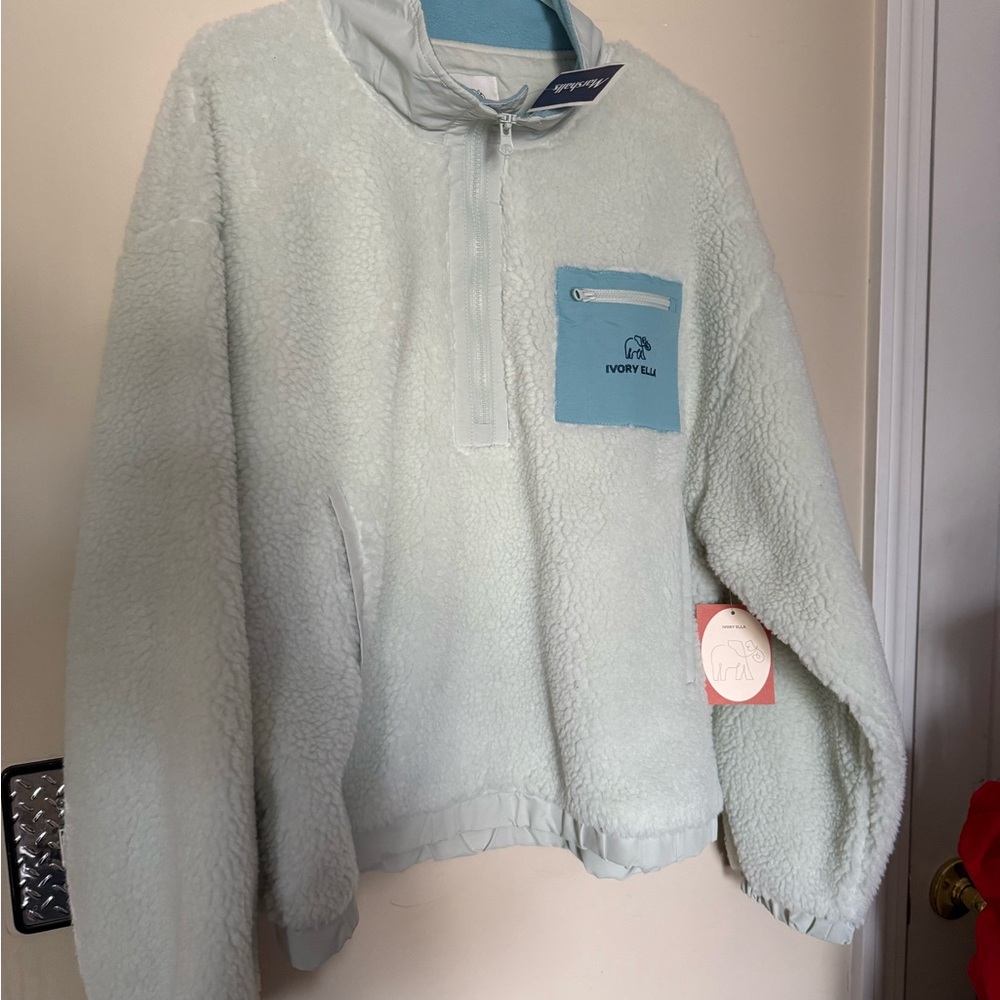 Ivory Ella Mint Fleece Jacket